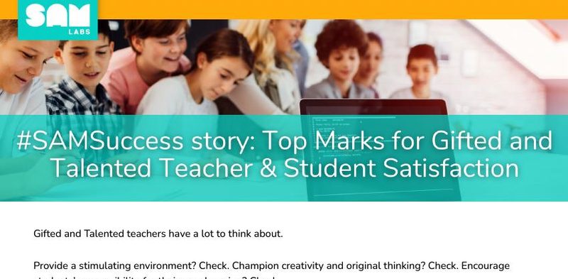 Case Study: Top Marks for Gifted and Talented Teacher & Student Satisfaction